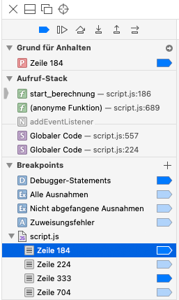 debug-stepweise-schrittweise