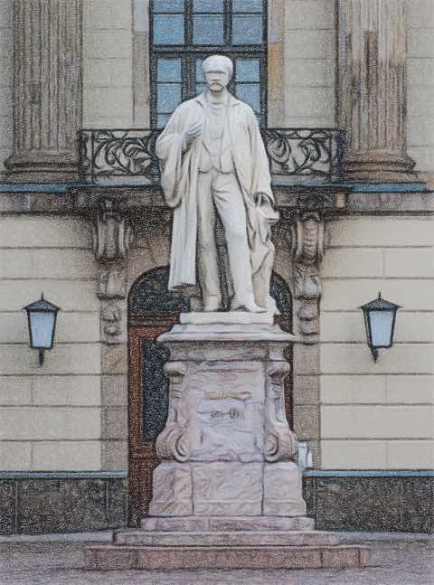 Helmholtz-Statue vor der Humboldt-Universität zu Berlin